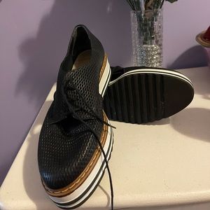 Made in Italy flat black shoe